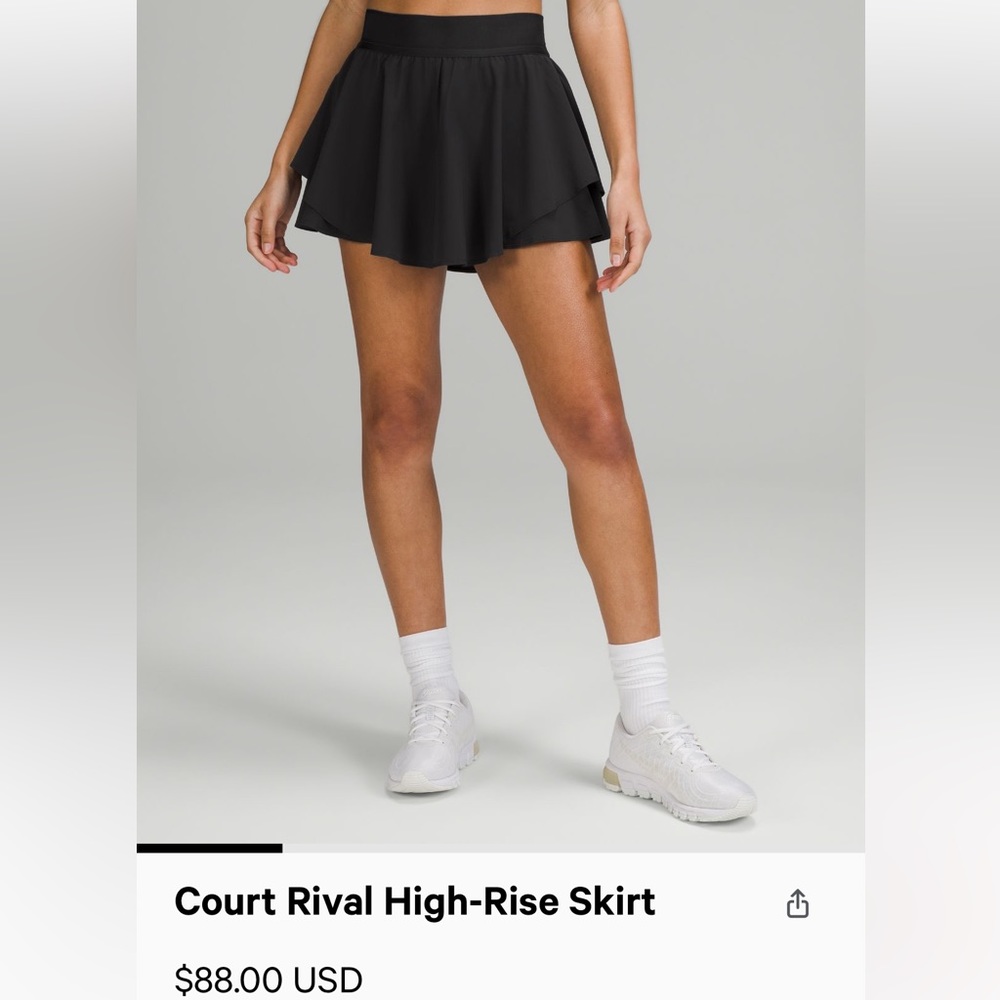 LuluLemon Court Rival High Rise Skirt Size 12 NWOT